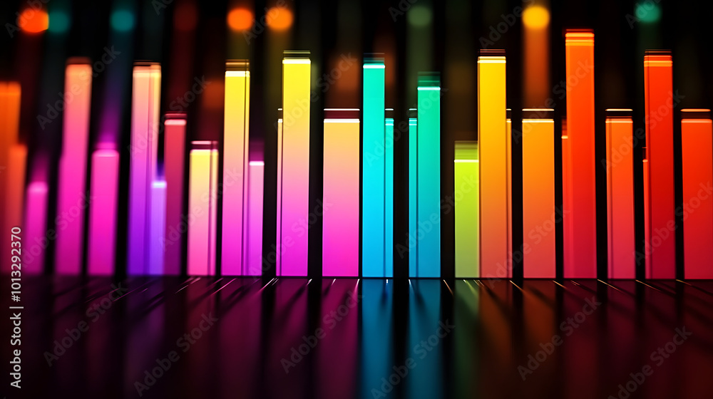 Colorful bars symbol of sound equalizer background Colorful bars symbol of sound equalizer background