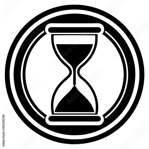 hourglass vector on white background