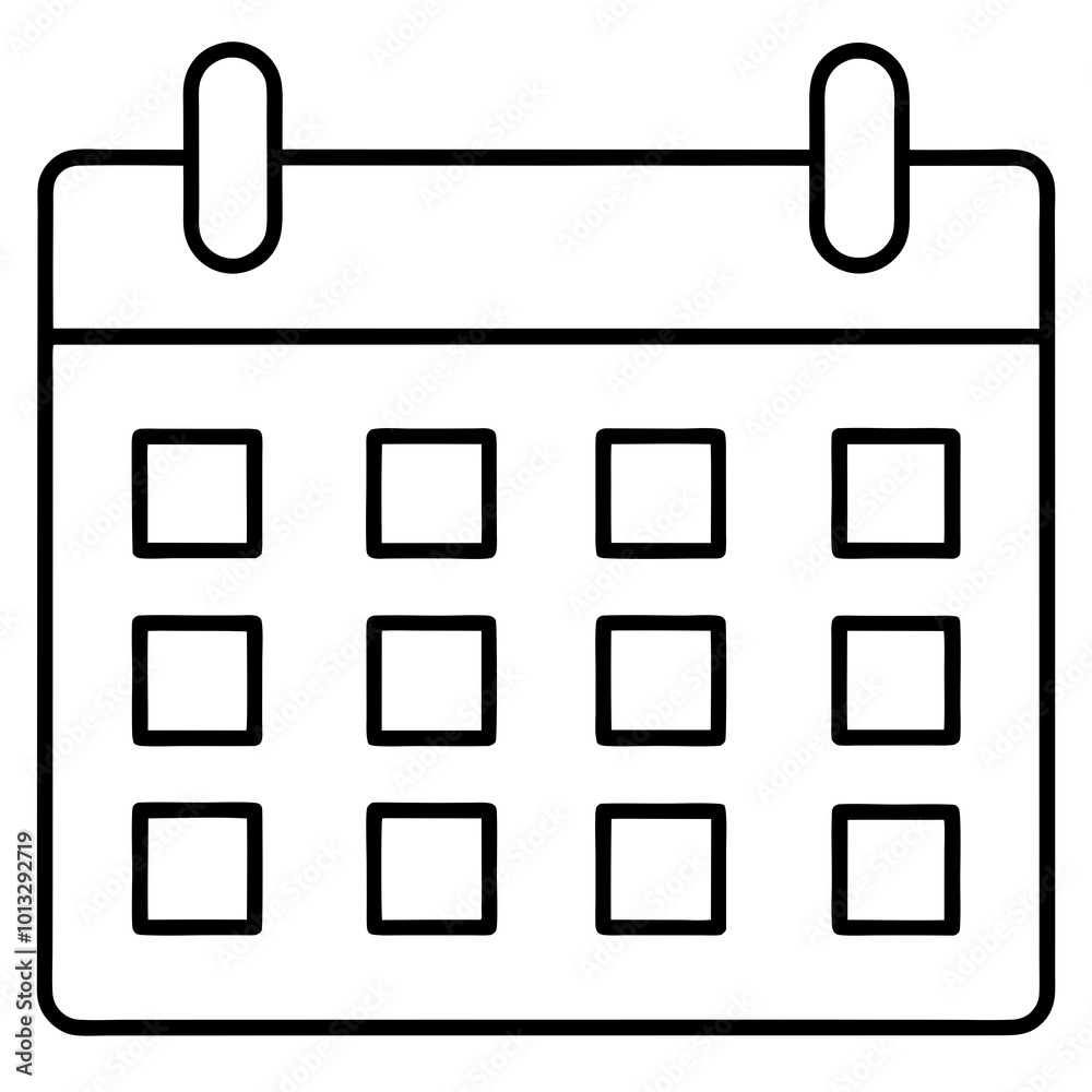 illustration of a calendar vector on white background illustration of a calendar vector on white background