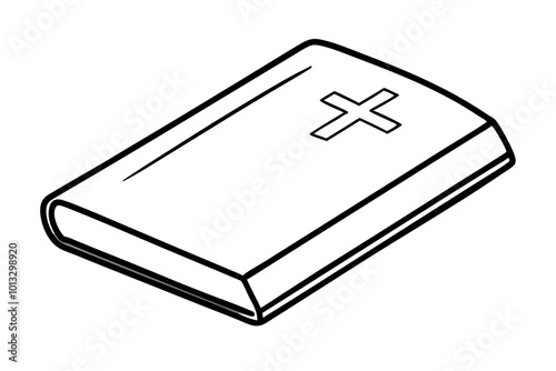 Holy Bible | vector silhouette illustration on white background