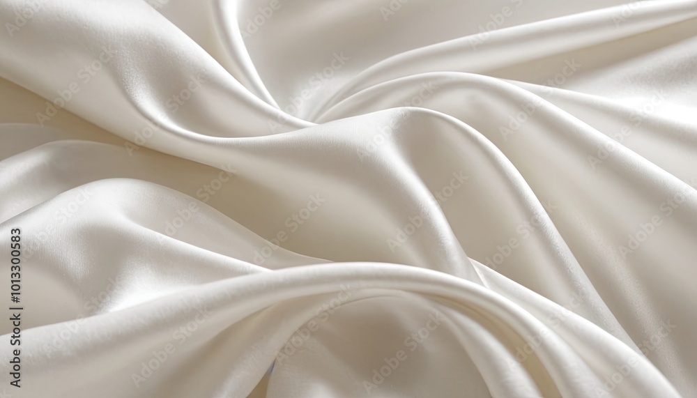 Obraz premium White silk fabric texture luxurious background 3d Rendering 4k Ultra hd 5