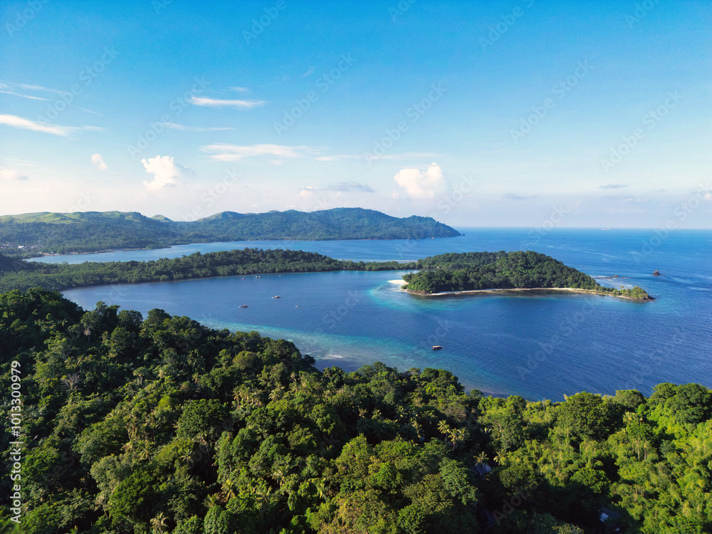 Indonesia Bangka - Drone view Bangka Island coral reef Indonesia Bangka - Drone view Bangka Island coral reef