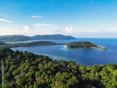 Indonesia Bangka - Drone view Bangka Island coral reef
