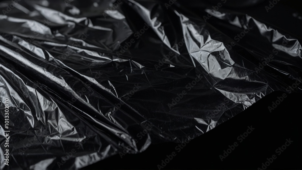 Obraz premium abstract crumpled black background