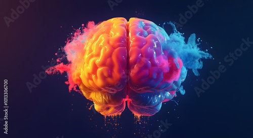 Colorful brain illustration