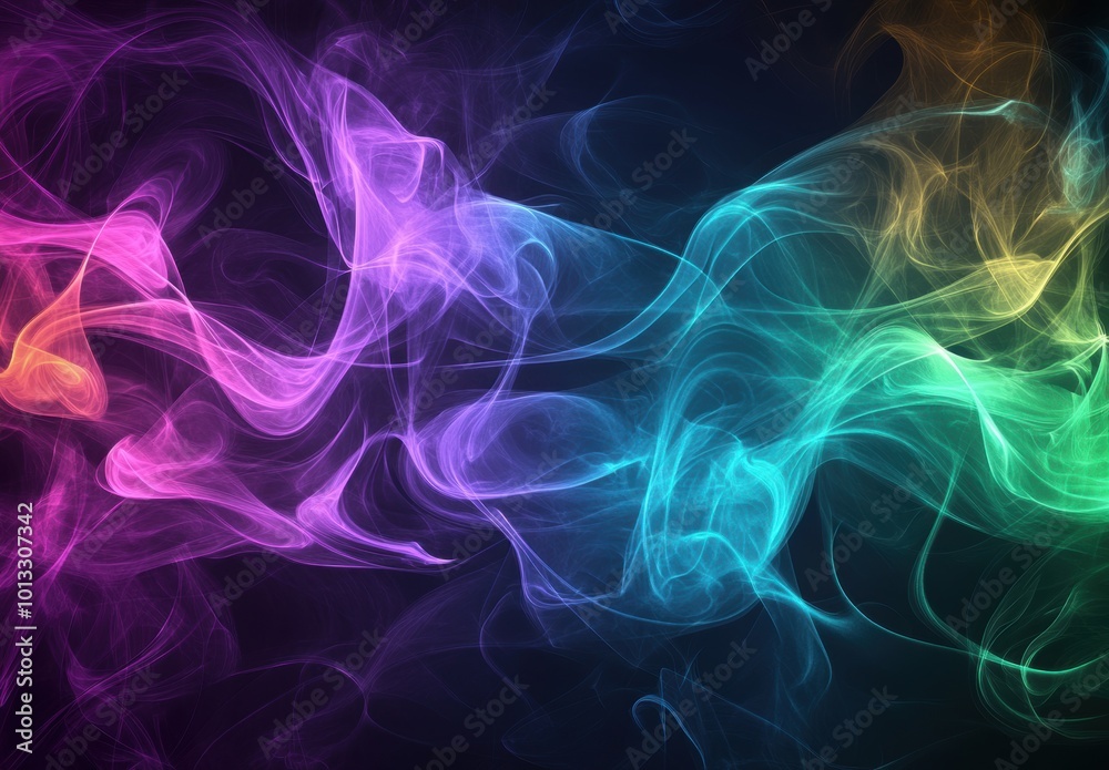 Fototapeta premium Colorful Smoke Swirls.