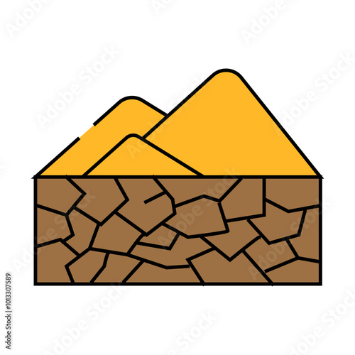 drought disaster line icon vector. drought disaster sign. isolated symbol illustration