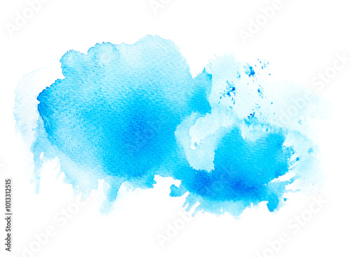 blue watercolor splashes