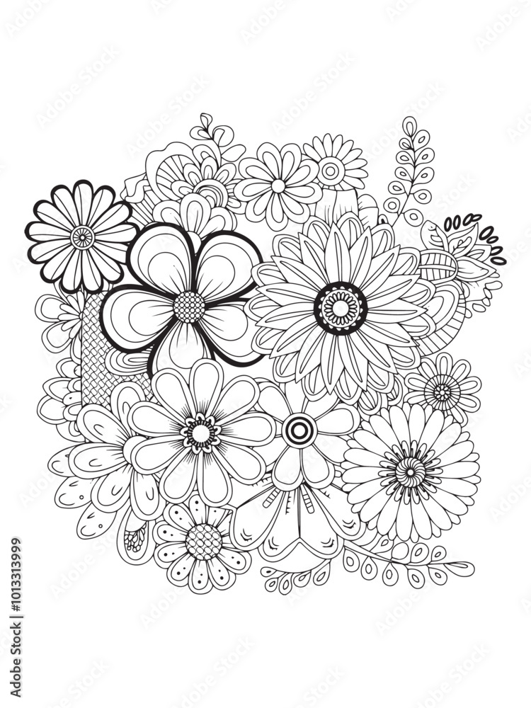 Flower Adult Coloring Pages Relax and Unleash Your Creativity Flower Adult Coloring Pages Relax and Unleash Your Creativity