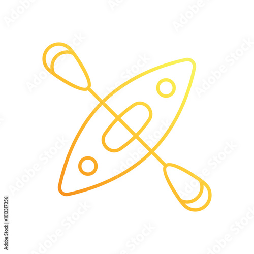 Kayaking vector icon
