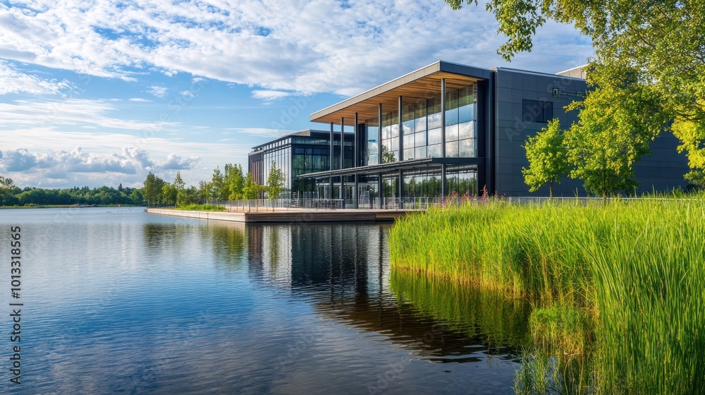 Modern Building by Water