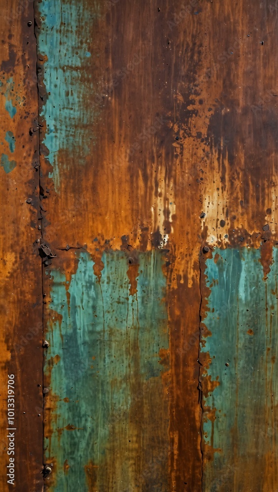 Rusted metal surface with oxidation patterns Rusted metal surface with oxidation patterns