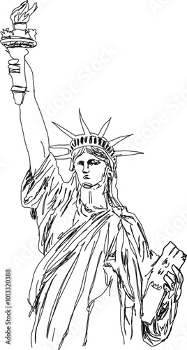 Sketch of lyberty statue  (20241005010128).eps