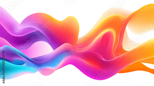 Colorful vector background design with abstract waves and curves, colorful lines in blue, green design, pink, and yellow on a white background. Simple design, vector illustration design
