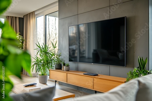 Tv in a modern living room