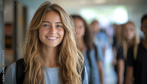 a person smiling with long hair