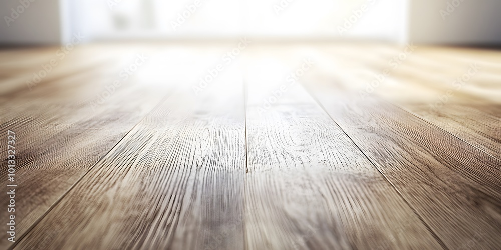 Wooden floor with natural lighting