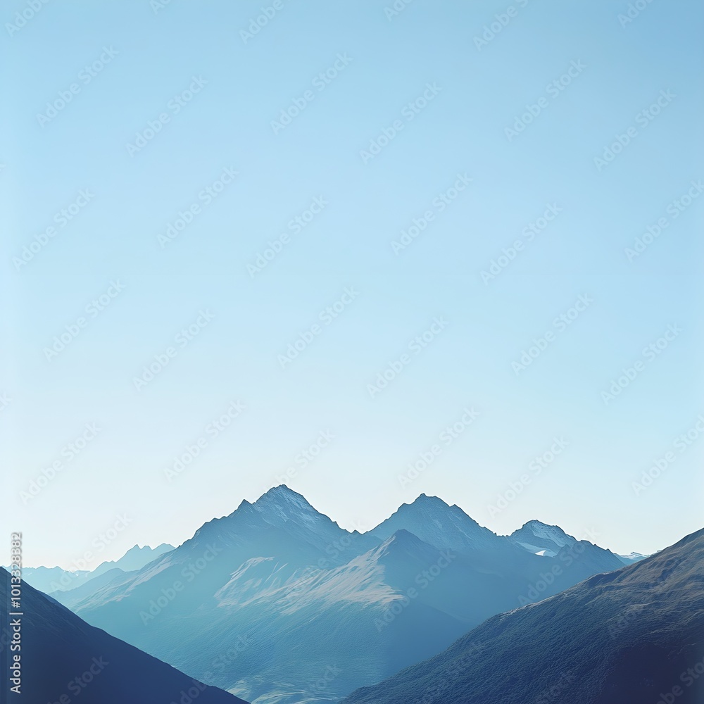 Fototapeta premium Serene Mountain Landscape at Dawn