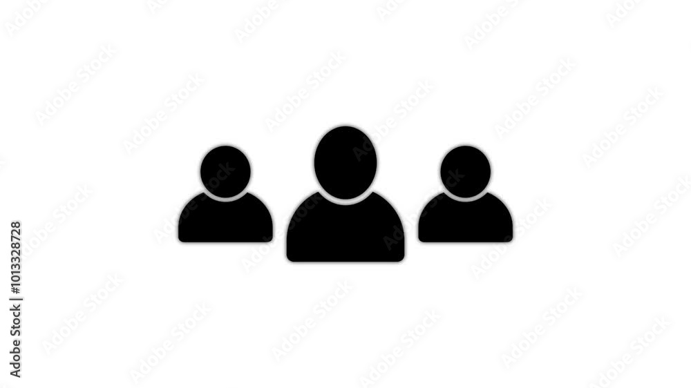 A group of people icon, Animated icon on transparent background A group of people icon, Animated icon on transparent background
