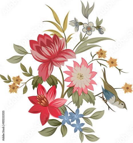 Floral Motif, illustration vector art