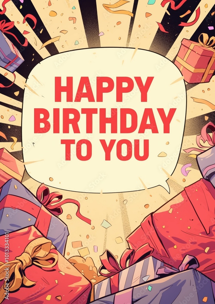 Obraz premium Happy birthday greeting celebration image