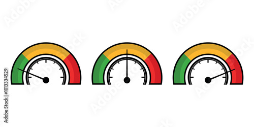 speedometer settings with color difference marks