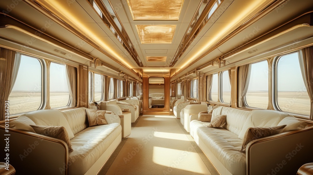Fototapeta premium Luxury Train Interior