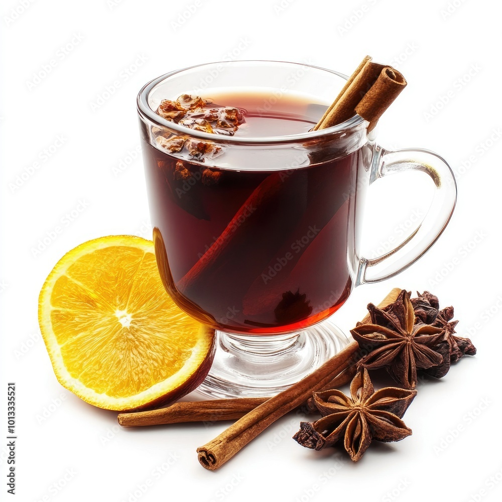 Mulled Wine isolated on white background Mulled Wine isolated on white background