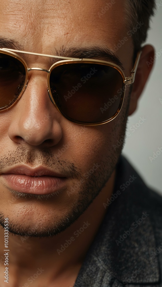 Portrait of a man in sunglasses. Portrait of a man in sunglasses.