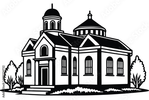 illustration of church