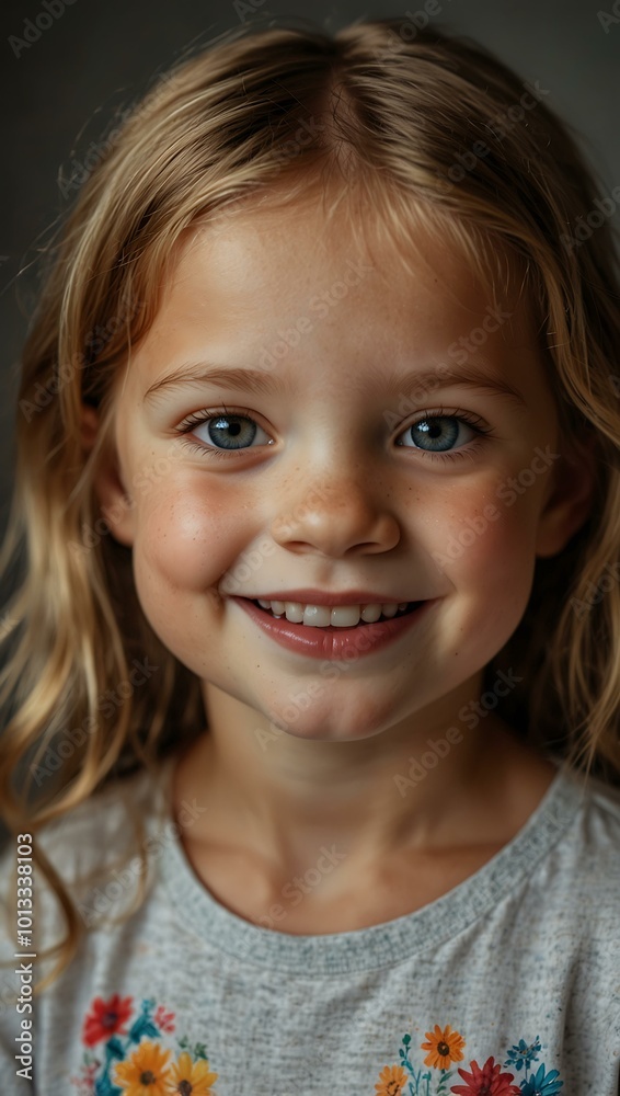 Radiant portrait of a smiling three-year-old. Radiant portrait of a smiling three-year-old.
