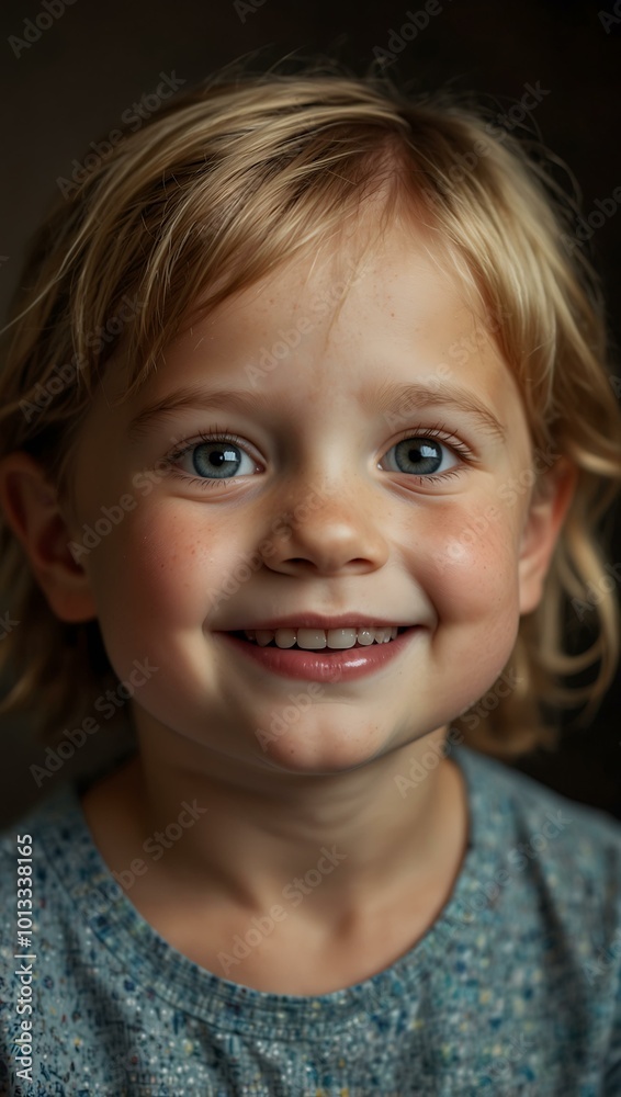 Radiant portrait of a smiling three-year-old. Radiant portrait of a smiling three-year-old.