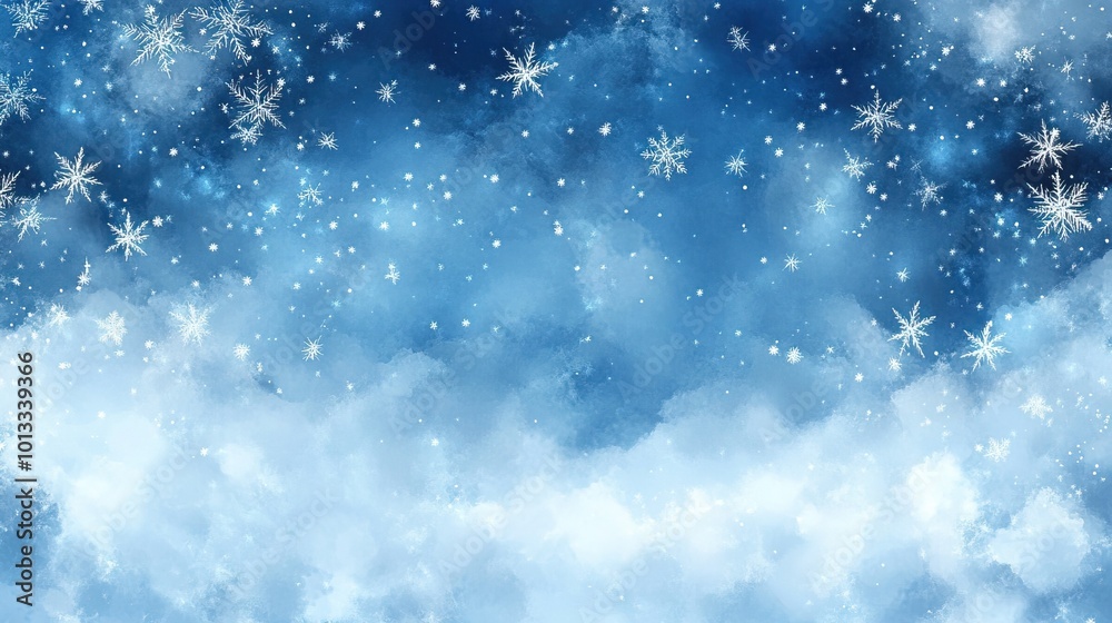 Enchanting winter sky with swirling snowflakes and intricate ice crystals, perfect for creating magical winter backgrounds and festive seasonal designs Enchanting winter sky with swirling snowflakes and intricate ice crystals, perfect for creating magical winter backgrounds and festive seasonal designs