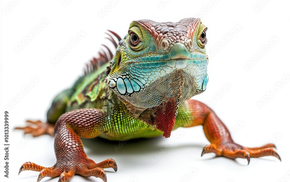 Fototapeta premium Animal isolated stock photo on white background. Lizard
