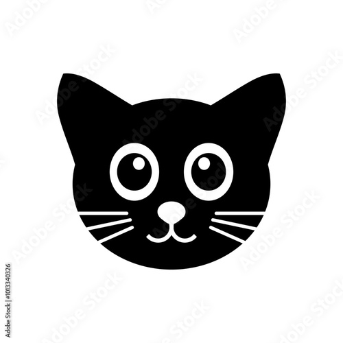 Cat icon on white background. Vector illustration.