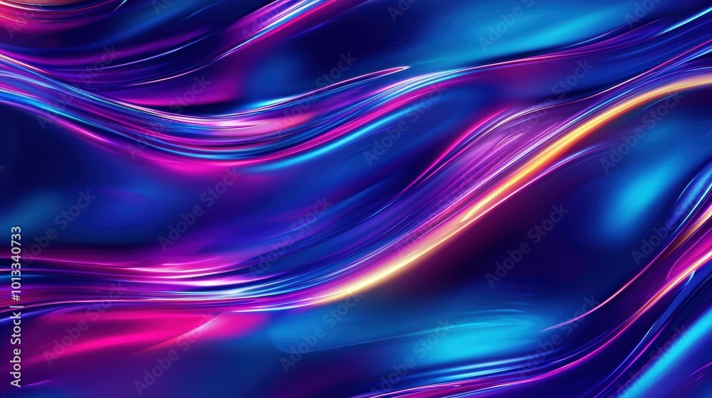 Iridescent Fluid Background with Holographic Effects Iridescent Fluid Background with Holographic Effects