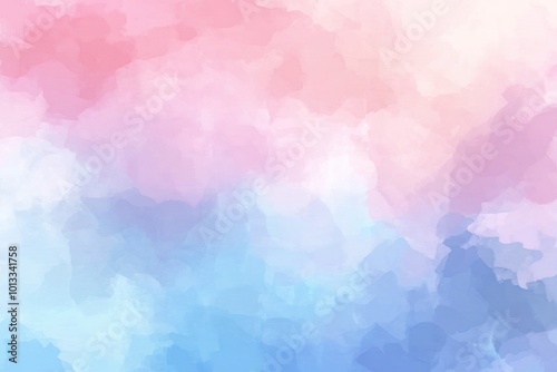 Pastel cotton candy sky background - Dreamy pink and blue abstract clouds, ideal for soft, feminine designs like kawaii characters, girly party decor, sweet treat packaging, and nursery art
