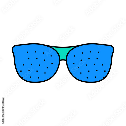 perforated glasses line icon vector. perforated glasses sign. isolated symbol illustration photo