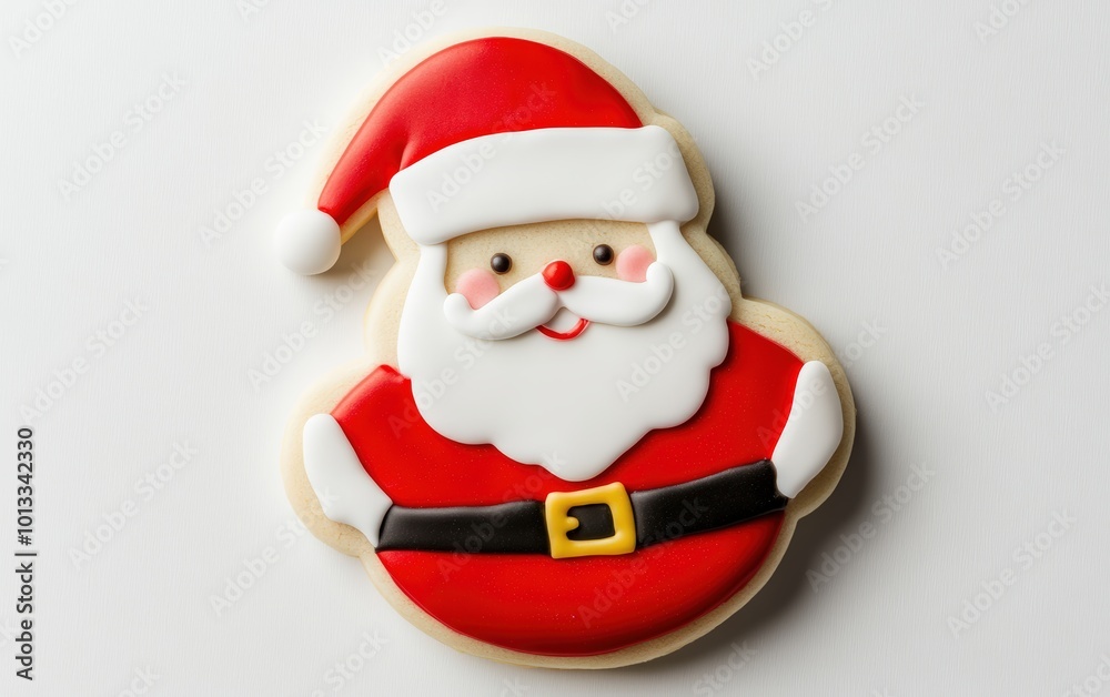 Christmas Santa cookie isolated stock photo on white background Christmas Santa cookie isolated stock photo on white background