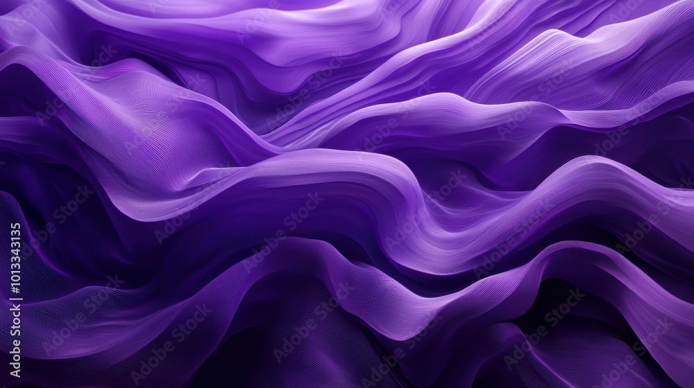 Purple Waves in Motion with Fluid Background