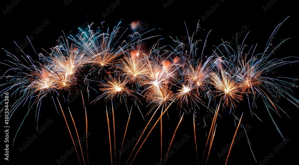 Fireworks on black background Fireworks on black background