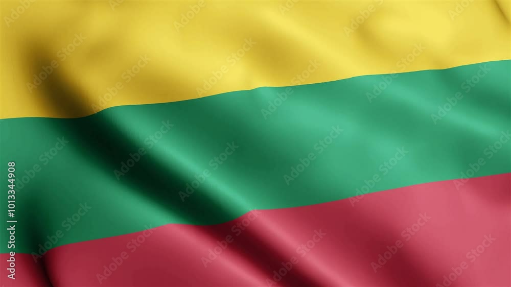 4k render Lithuania Flag video waving in wind Lithuania Flag Wave Loop waving in 4k render Lithuania Flag video waving in wind Lithuania Flag Wave Loop waving in