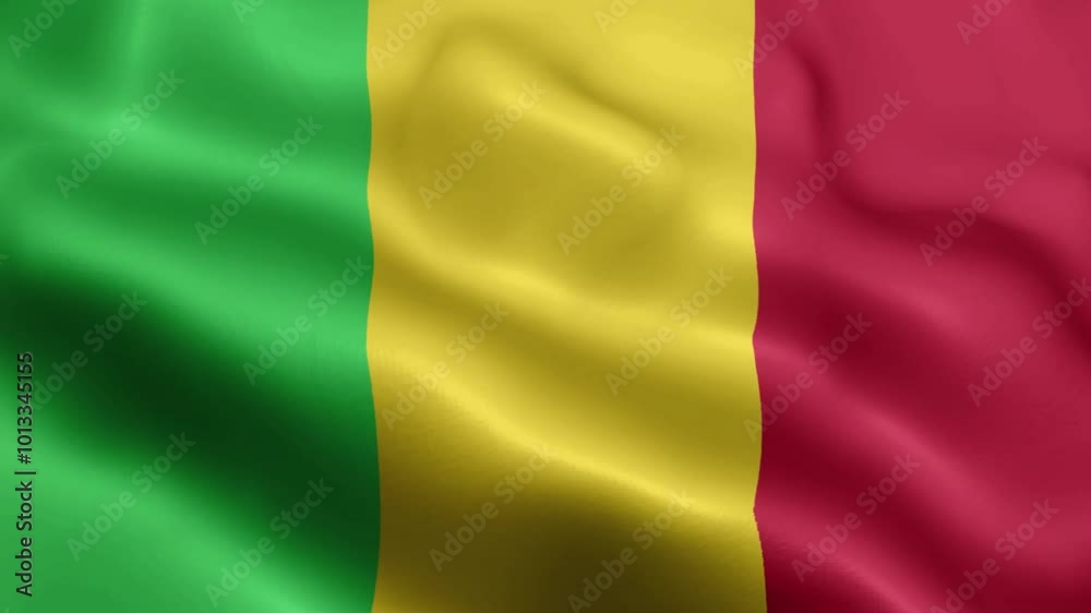 4k render Mali Flag video waving in wind Mali Flag Wave Loop waving in wind Real 4k render Mali Flag video waving in wind Mali Flag Wave Loop waving in wind Real