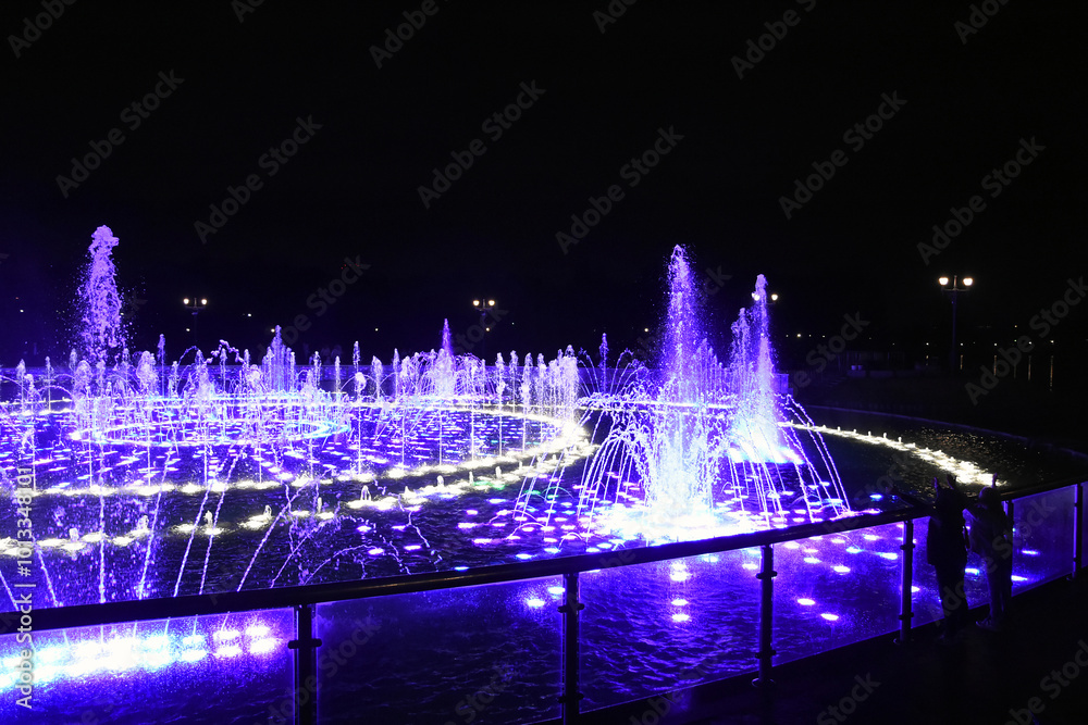 Fountain in the night