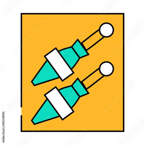 knife pocket line icon vector. knife pocket sign. isolated symbol illustration