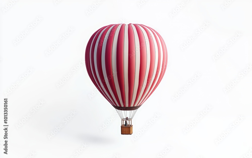 Naklejka premium Hot-air balloon on a white background
