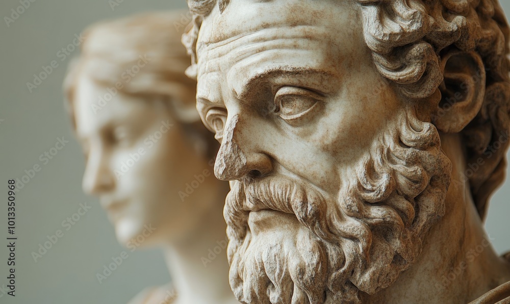 Close up of a marble sculpture. Close up of a marble sculpture.