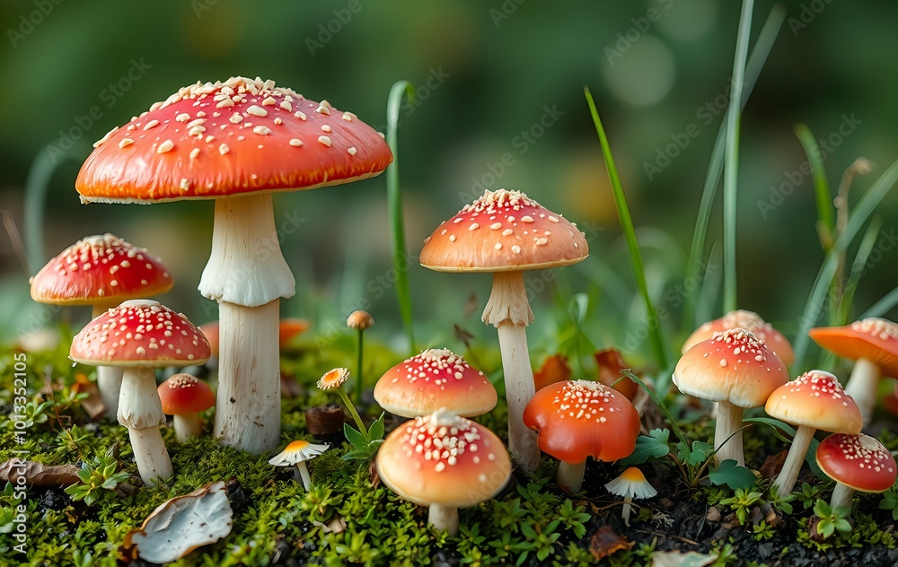 Obraz premium mushrooms in the forest