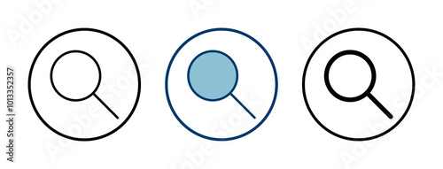 Search icon vector isolated on white background. Glass vector icon. search magnifying glass icon. Find