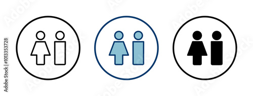 Man and woman icon vector isolated on white background. male and female symbol